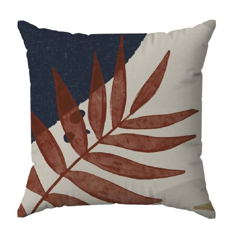 Almofada Decorativa 45X45 cm Estampada Havan Casa - Palmeira Azul E Ocre