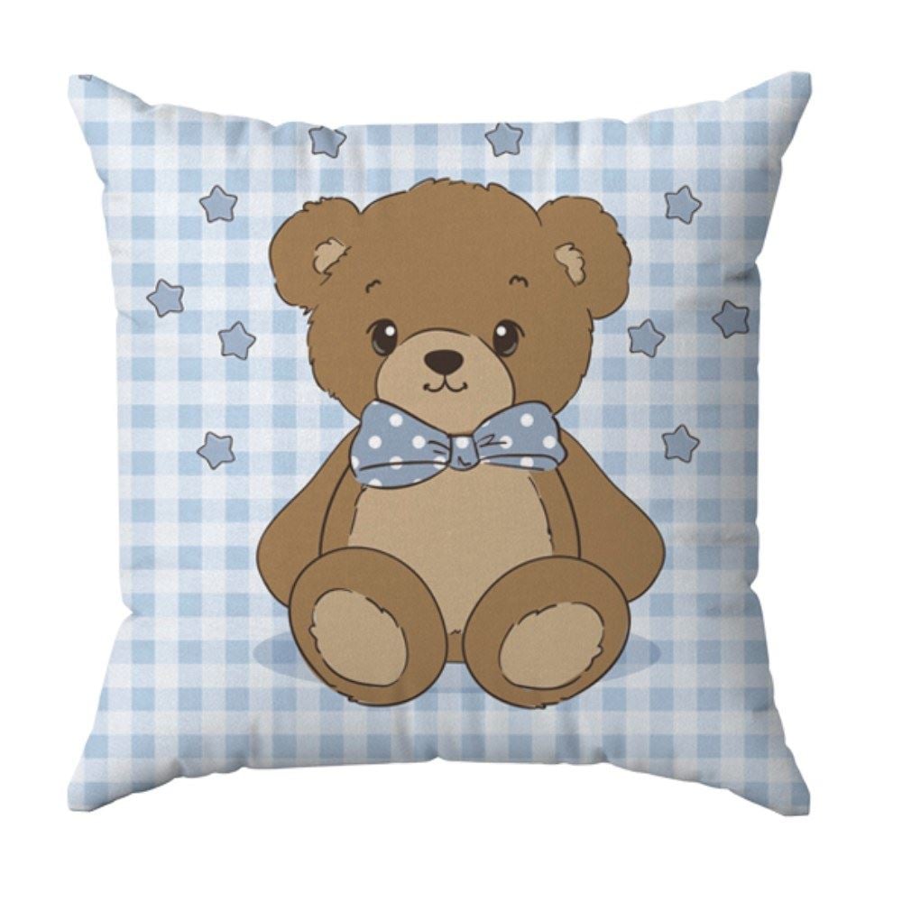 Almofada Decor 38X38cm Havan Baby - Urso Azul