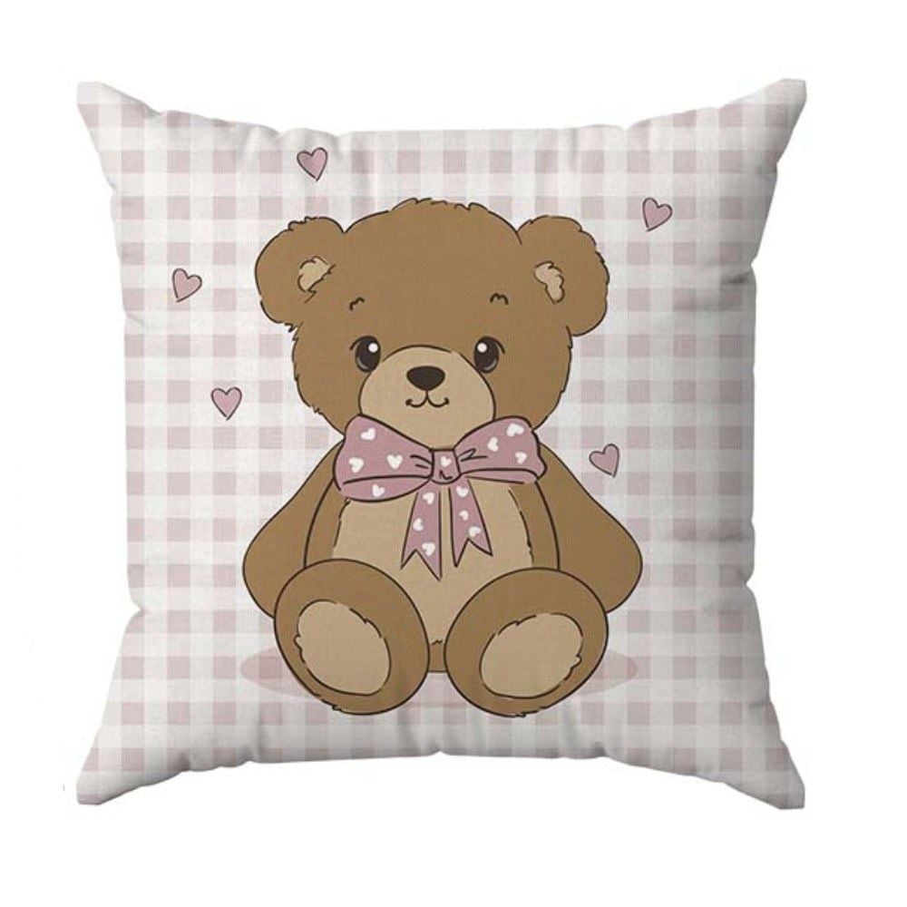 Almofada Decor 38X38cm Havan Baby - Urso Rosa