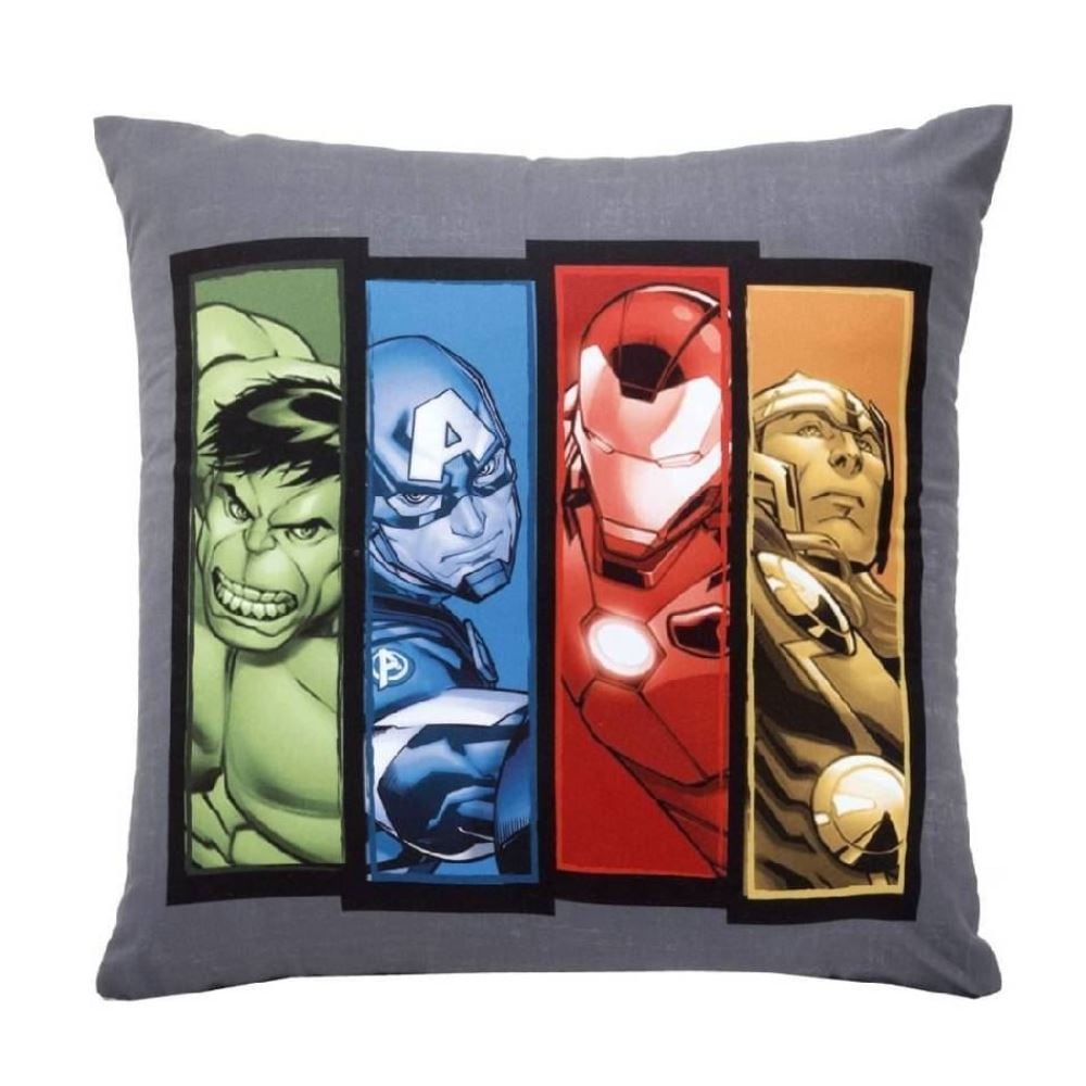 Almofada Decorativa Dupla Face 43X43 cm Disney Hedrons - Vingadores Luta
