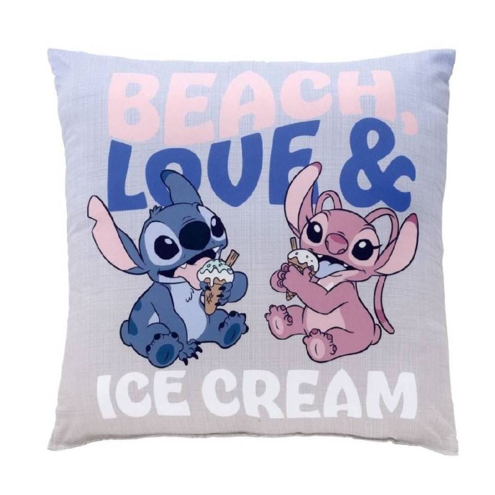 Almofada Decorativa Dupla Face 43X43 cm Disney Hedrons - Stitch Ice