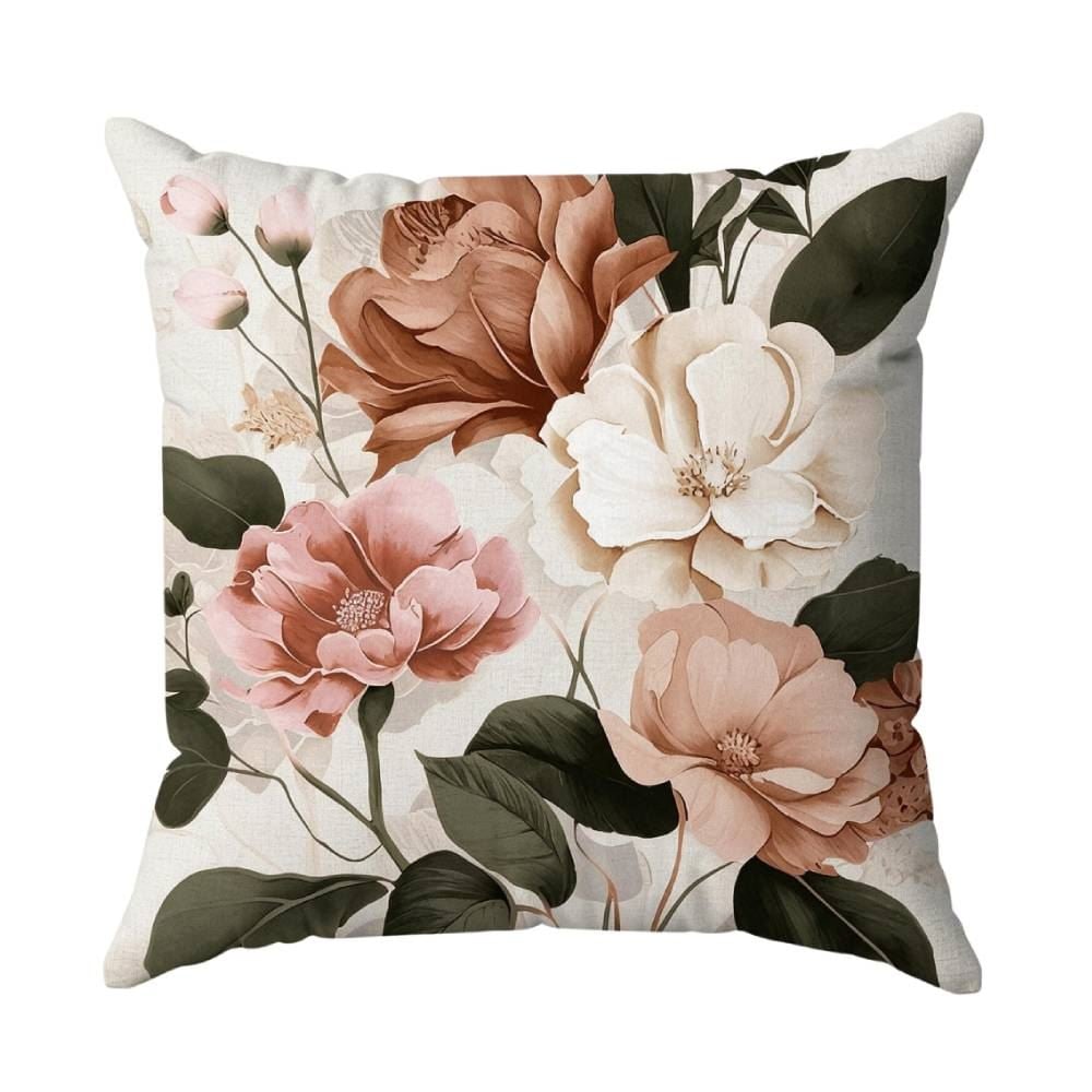 Almofada Decorativa 45X45cm Havan Casa - Fores Rose e Off