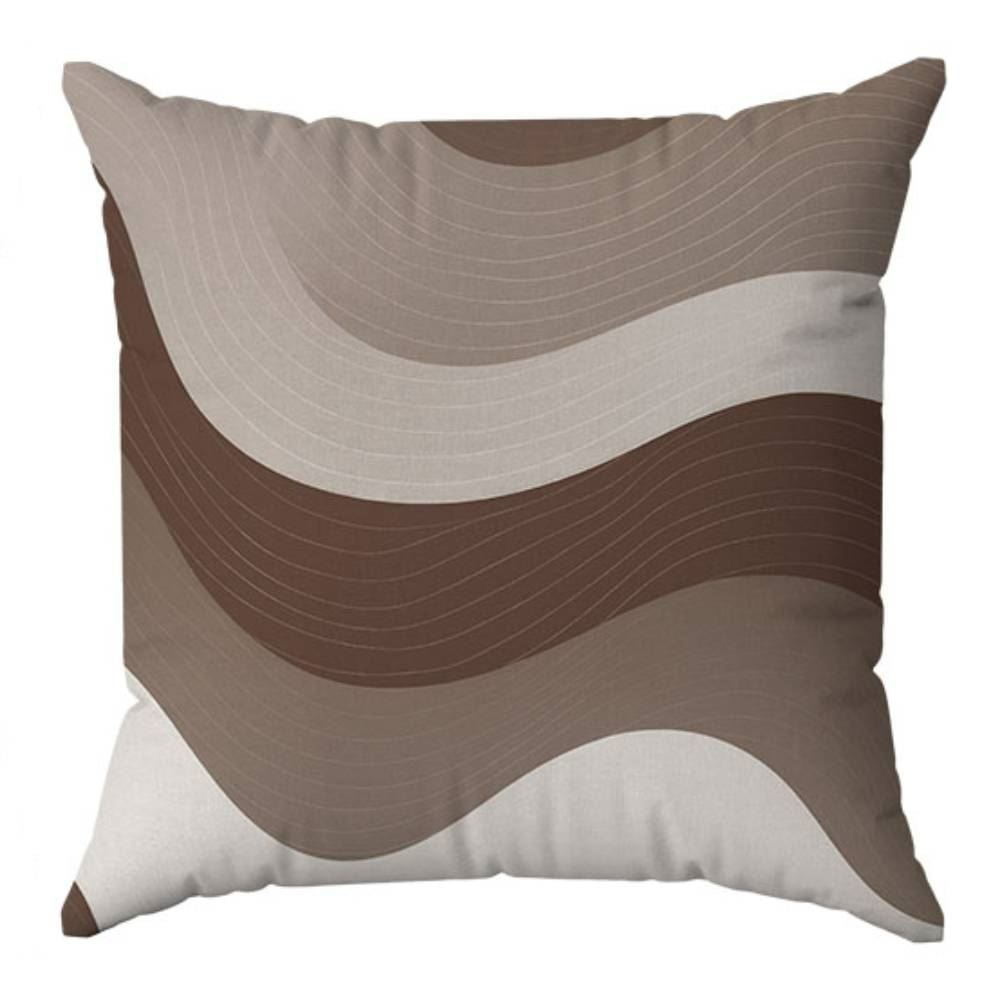 Almofada Veludo Estampado 48X48 Havan Casa - GEOMETRICO MARROM