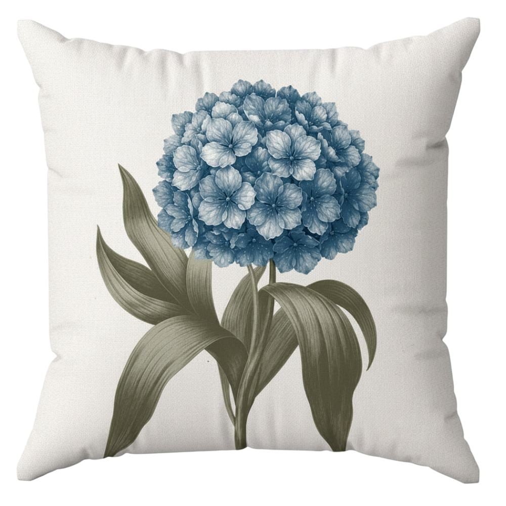 Almofada Veludo Estampado Verão 48X48cm Havan Casa - Hortência Azul