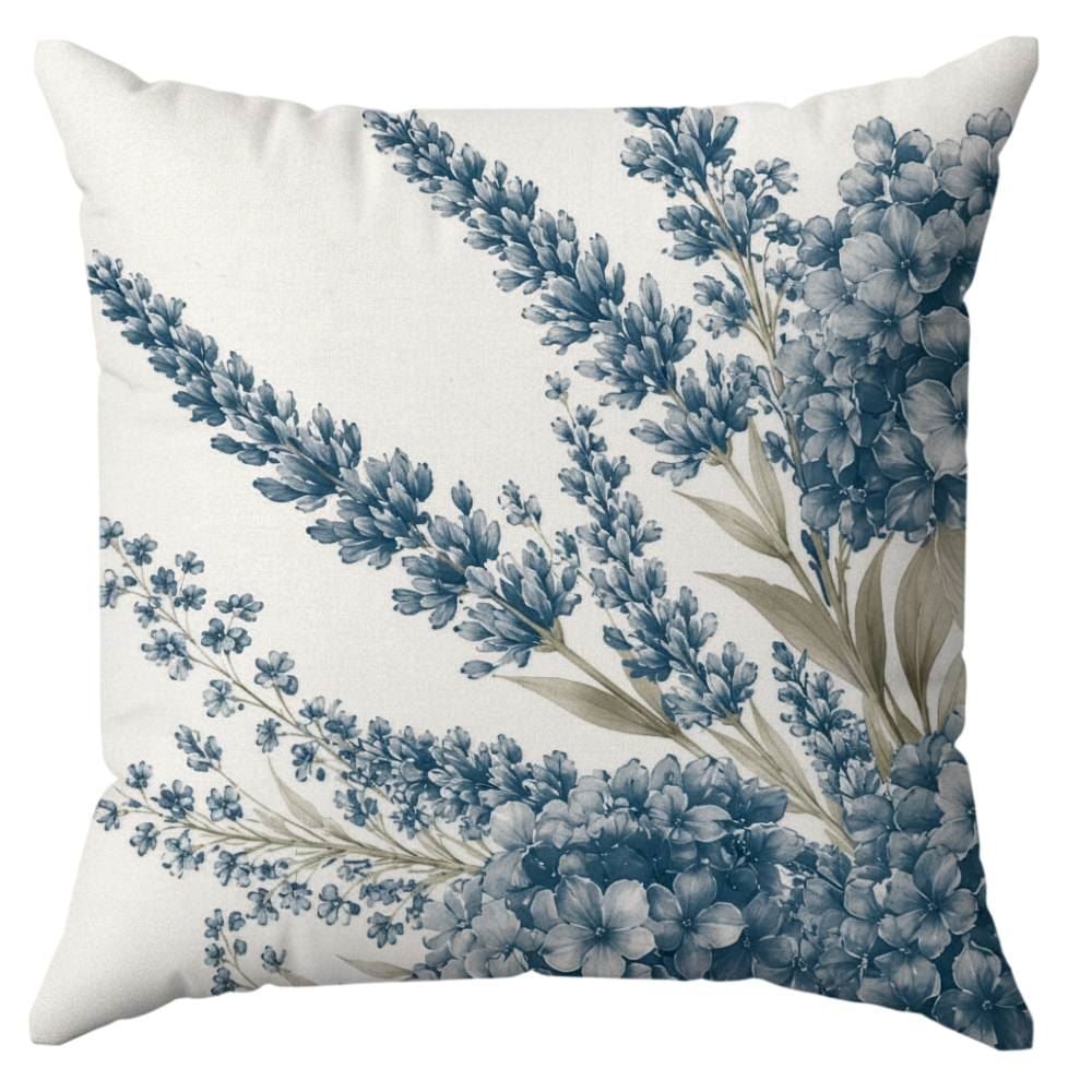 Almofada Veludo Estampado Verão 48X48cm Havan Casa - Lavanda Azul
