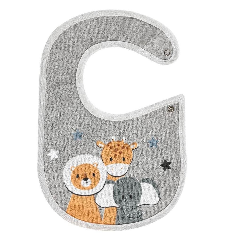Babador Infantil Estampado com Forro Havan Baby - Safari
