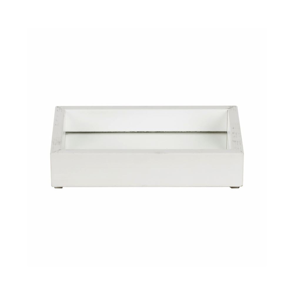 Bandeja Decorativa Espelhada Bw Quadros 22Cm - Branco