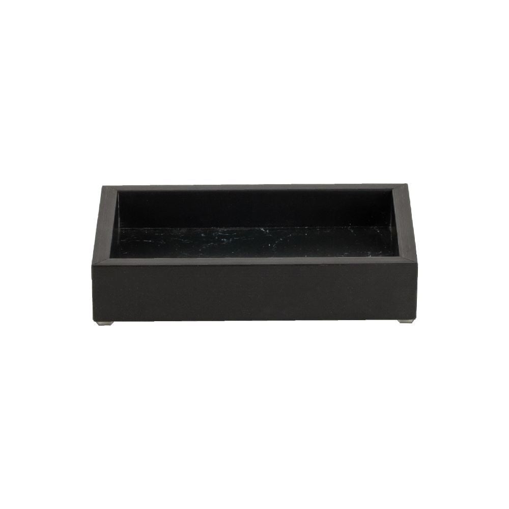 Bandeja Decorativa Espelhada Bw Quadros 22Cm - Preto 