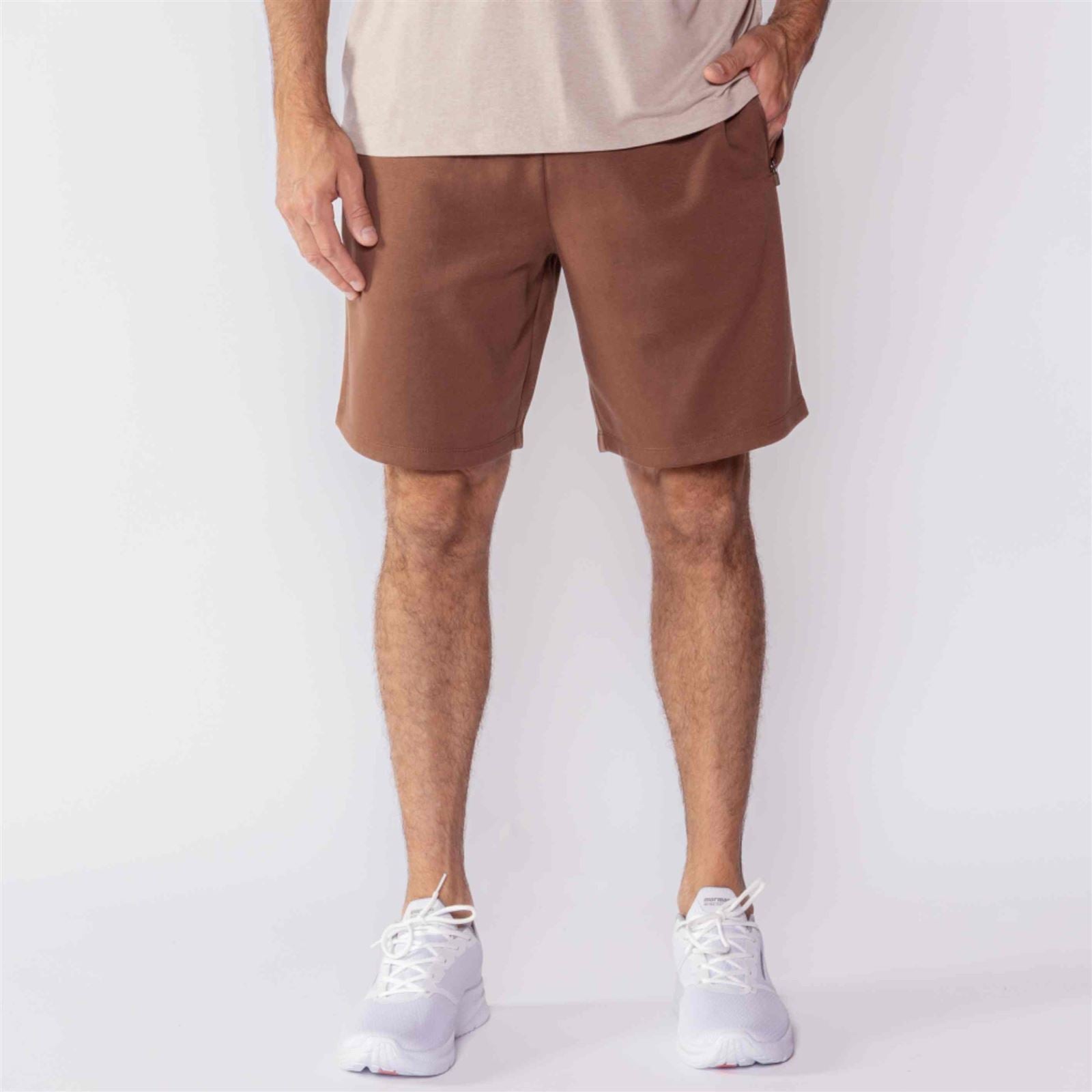 Bermuda Esportiva Masculina De Moletom Scream Marrom Pinha