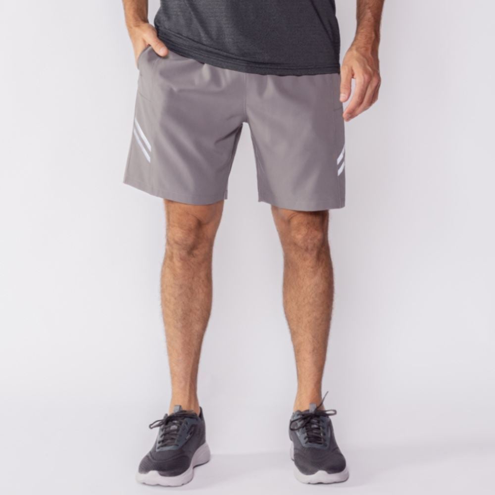 Bermuda Esportiva Masculina Tactel Com Refletivo Scream Concreto