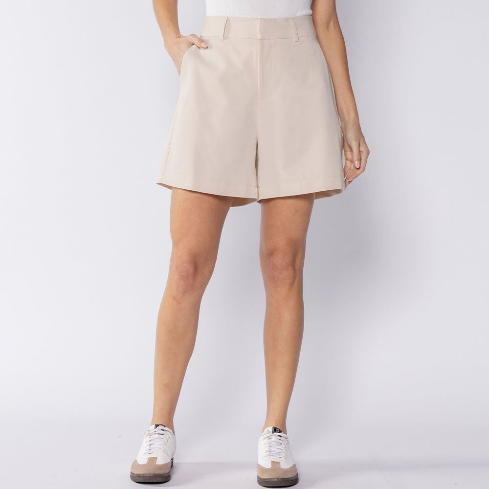 Bermuda Feminina Alfaiataria Patricia Foster Bege