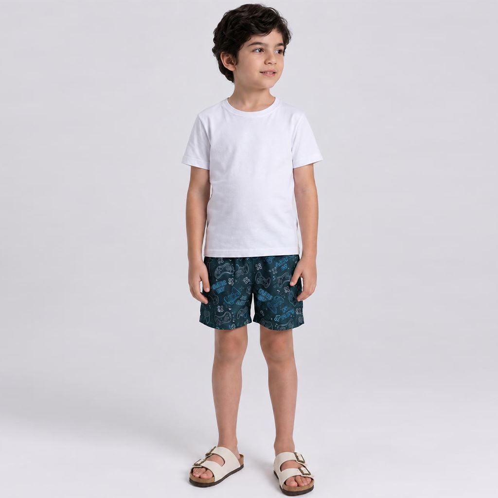Bermuda Infantil Menino 4 a 10 Anos Em Microfibra Hot Dog Game