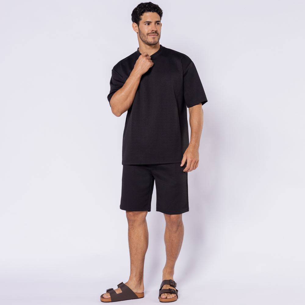 Bermuda Masculina Texturizada Thing Preto
