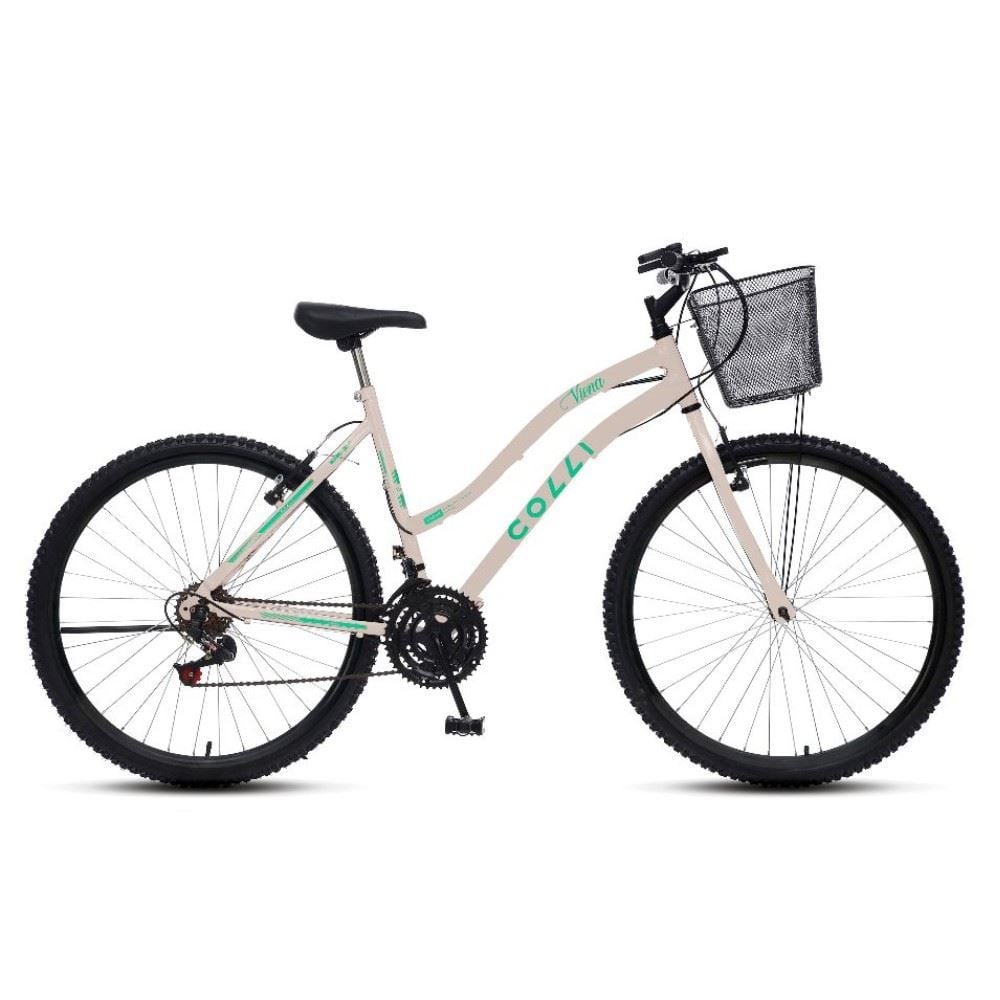 Bicicleta Colli Viena Aro 26 com Cesto Bege Retrô