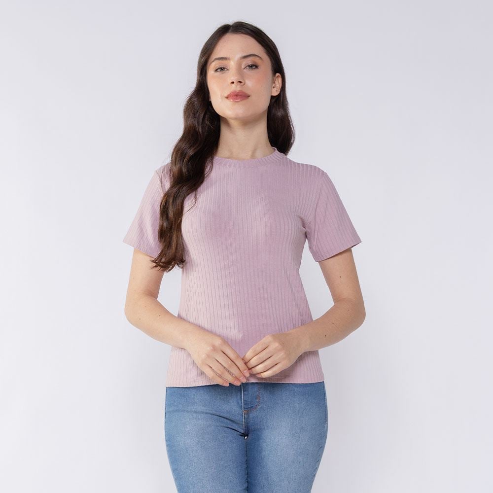 Blusa Feminina Canelada Patricia Foster Rosa Love