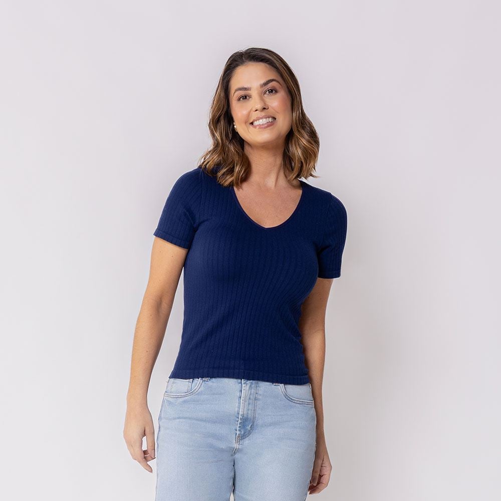 Blusa Feminina De Poliamida Sem Costura Patricia Foster Marinho