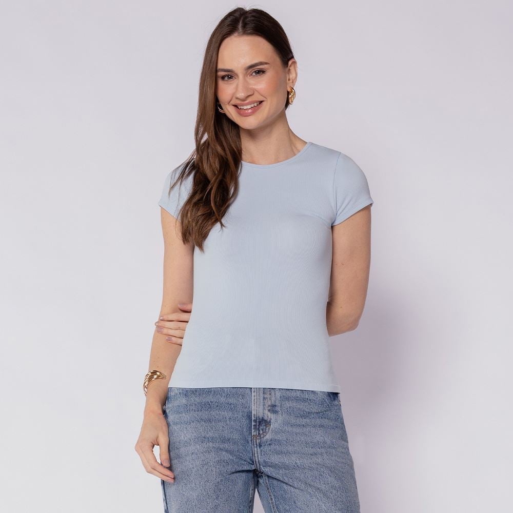 Blusa Feminina Sem Costura Boby Blues Sky