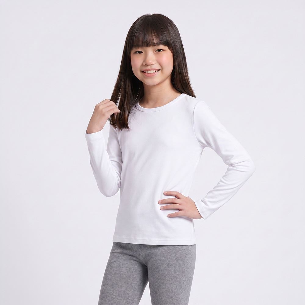 Blusa Térmica Juvenil Menina 12 a 16 Anos Marmelada Branco