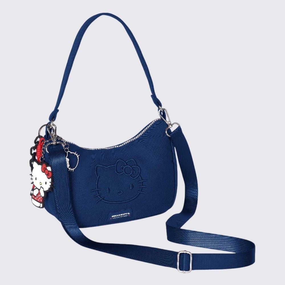 Bolsa Feminina Baguete Hello Kitty Sanrio - Azul