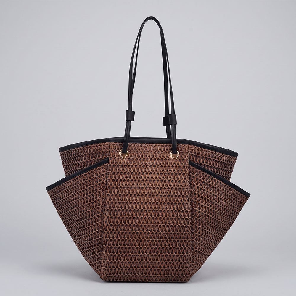 Bolsa de Praia Tote Bag Tramada Alice Palucci - MARROM U