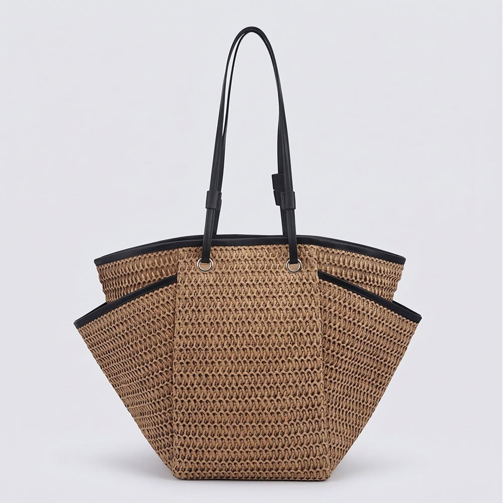 Bolsa de Praia Tote Bag Tramada Alice Palucci - BEGE U