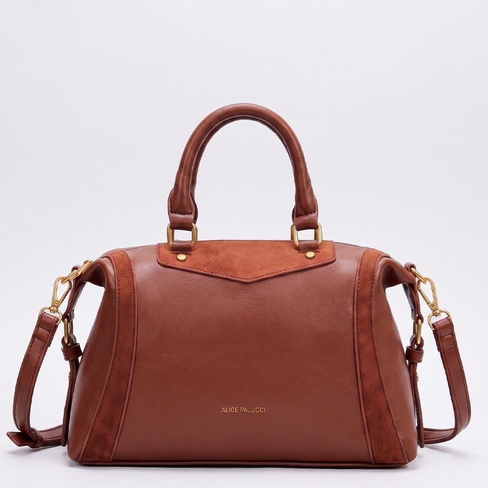 Bolsa Feminina Baú Alice Palucci - MARROM U