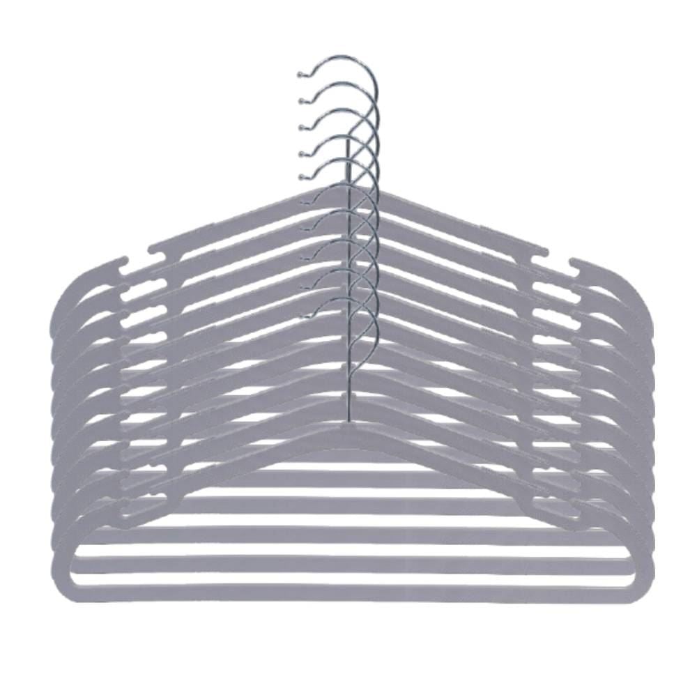 Cabide para Roupa Plástico Havan Casa 10 Peças - Cinza