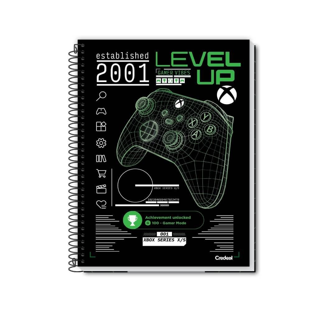Caderno Universitario Espiral Xbox 160 Folhas Credeal Sortido