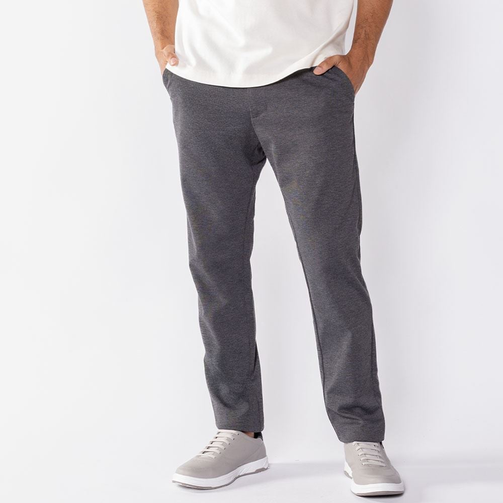 Calça Alfaiataria Masculina Em Moletom Thing Preto Mescla