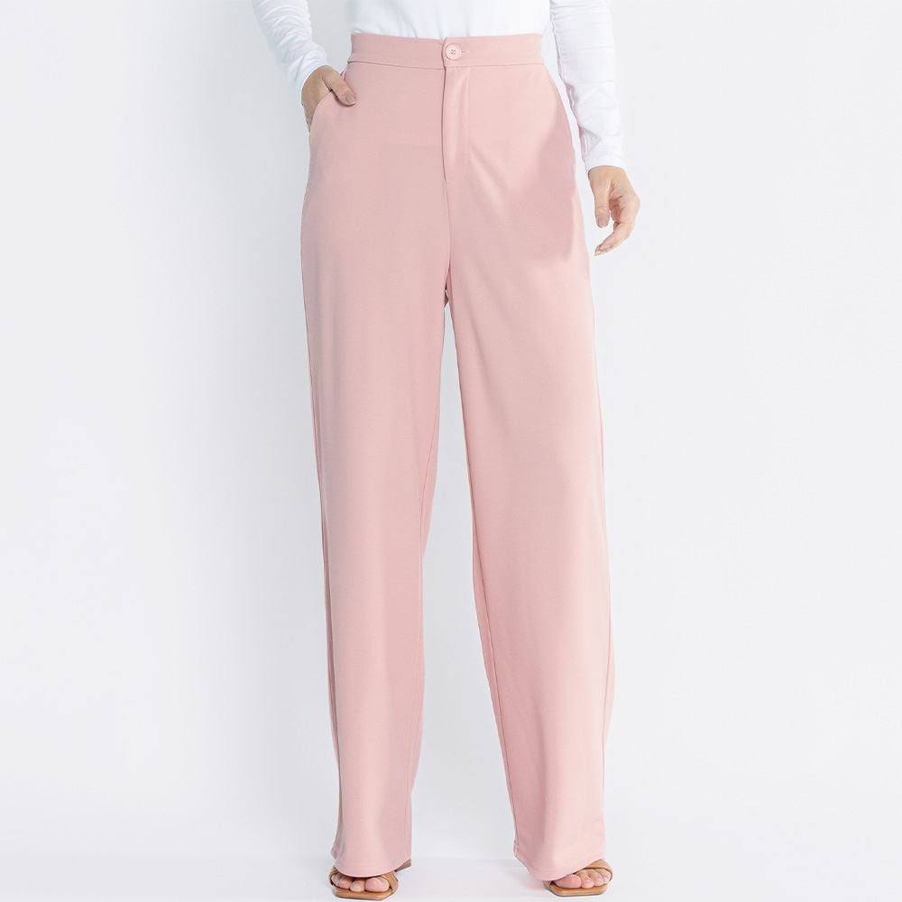 Calça Feminina De Alfaiataria Em Malha Crepe Patricia Foster Rose
