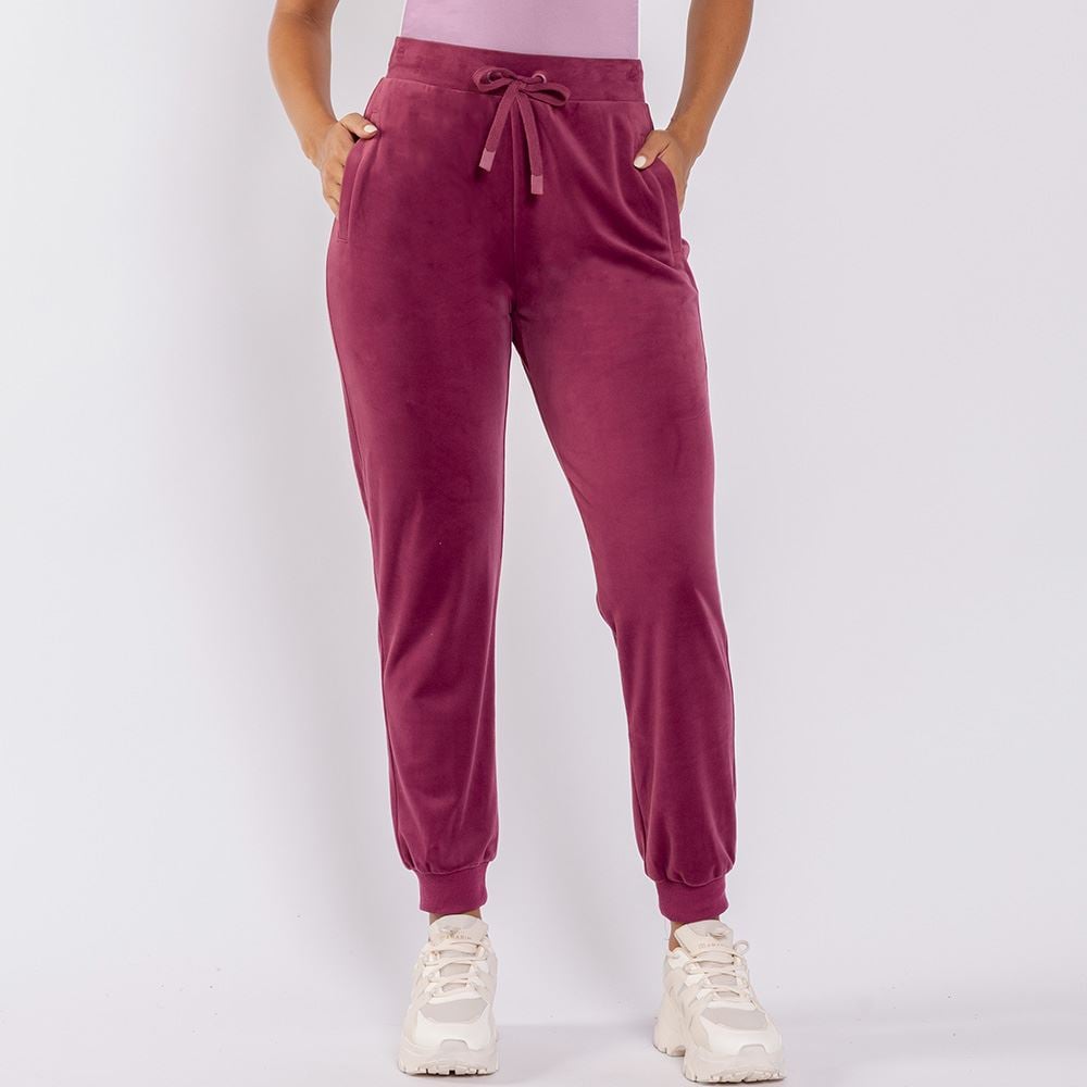 Calça Feminina Esportiva Jogger em Plush Scream Rosa Malve