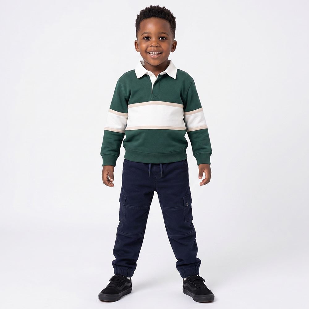 Calça Jogger Cargo Infantil Menino 4 A 10 Anos Hot Dog Marinho