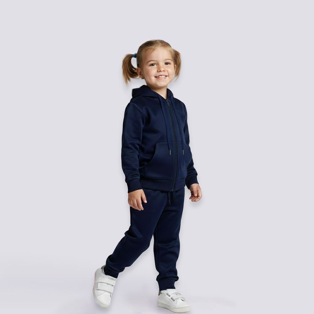 Calça Jogger Infantil Menina 1 a 3 Anos Yoyo Kids Azul Marinho