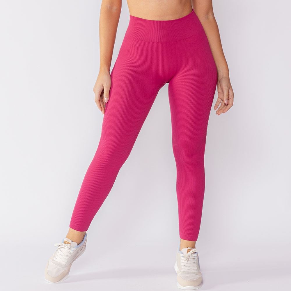 Calça Legging Feminina Sem Costura Scream Rosa Drama