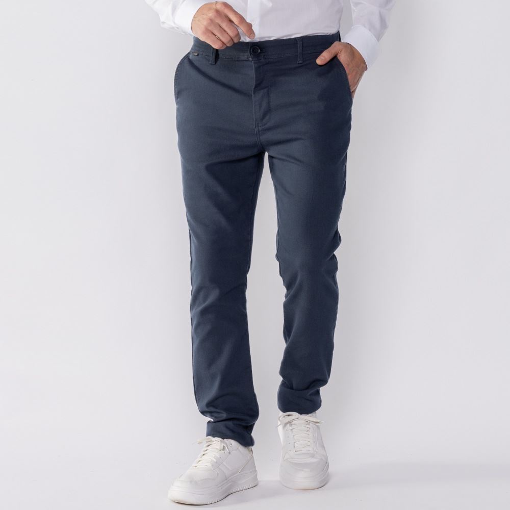 Calça Masculina Alfaiataria Coimbra Marc Alain Azul Marinho