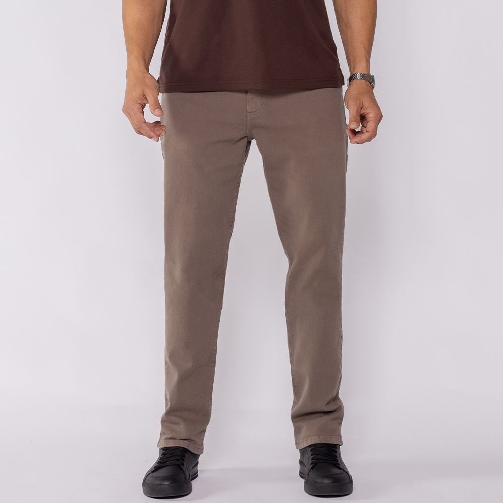 Calça Masculina Slim Em Sarja Marc Alain Rato