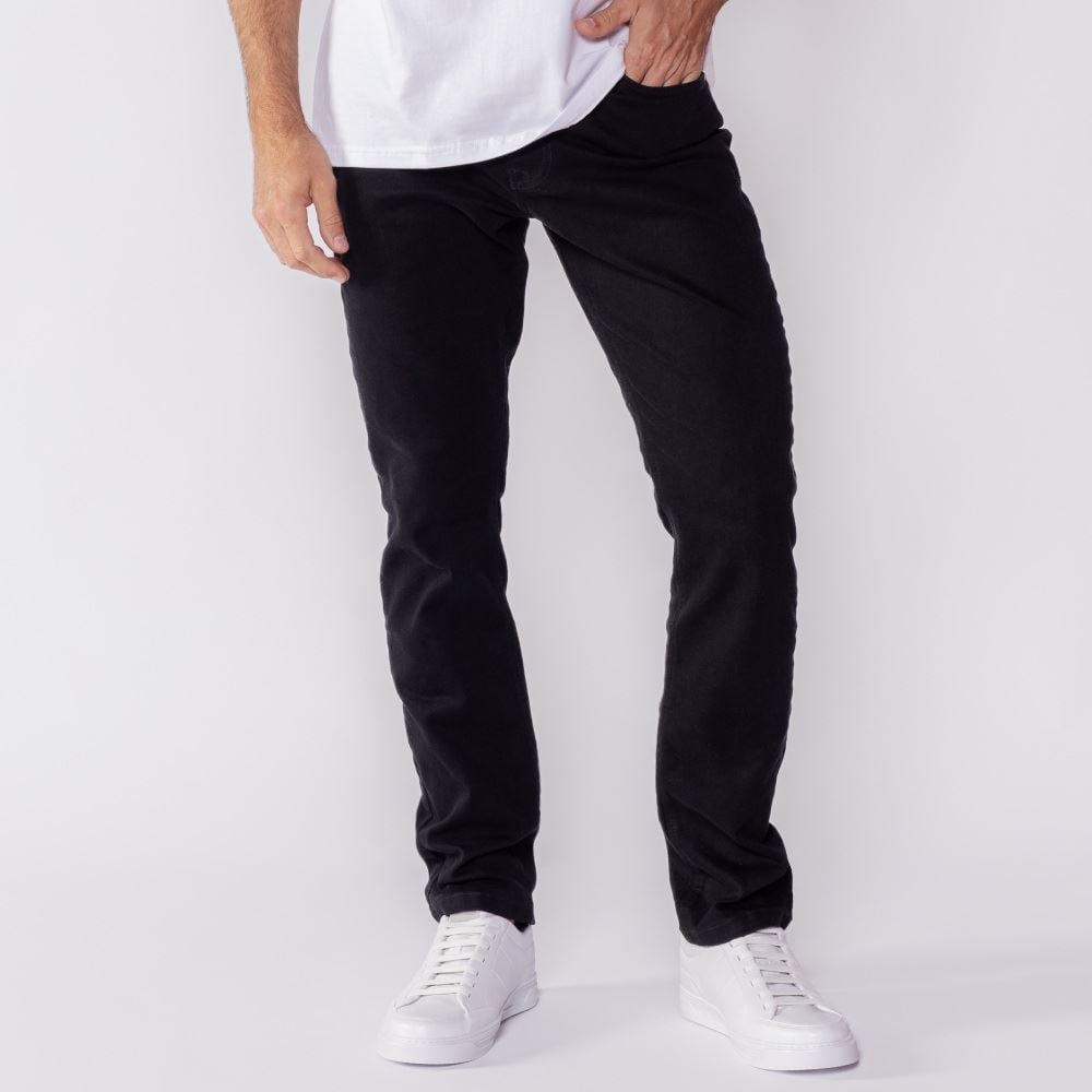 Calça Masculina Slim De Sarja Marc Alain Preto