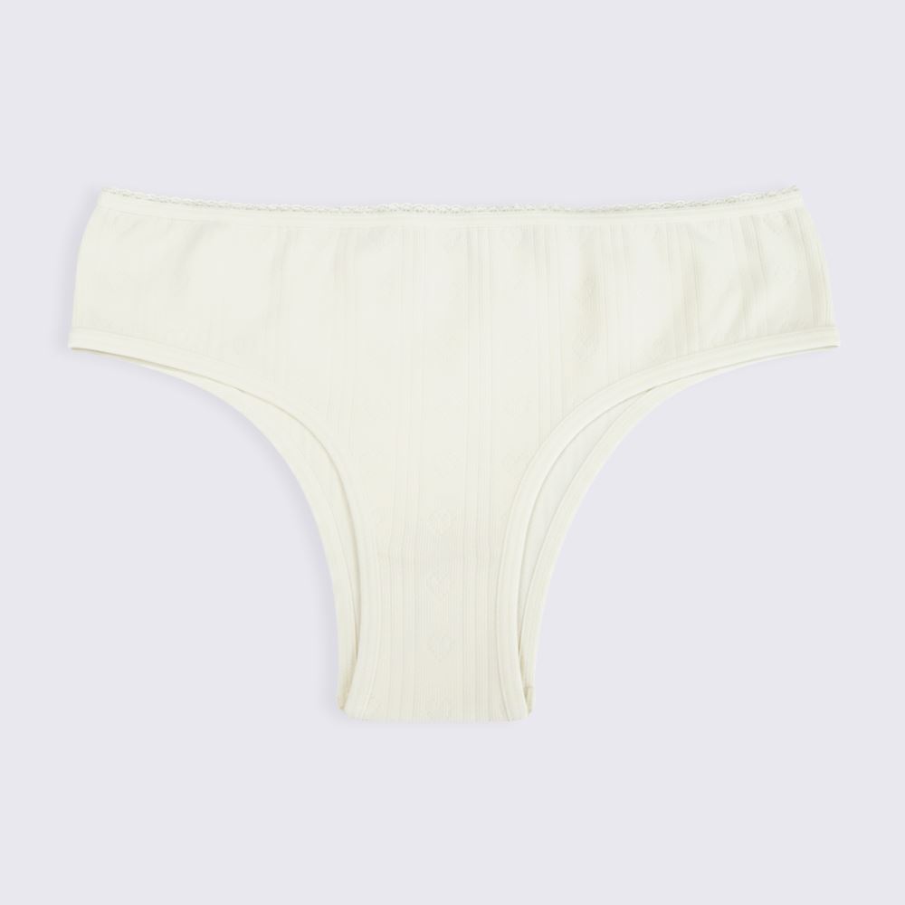 Calcinha Tanga De Poliamida Camila Moretti Off White 11-0103