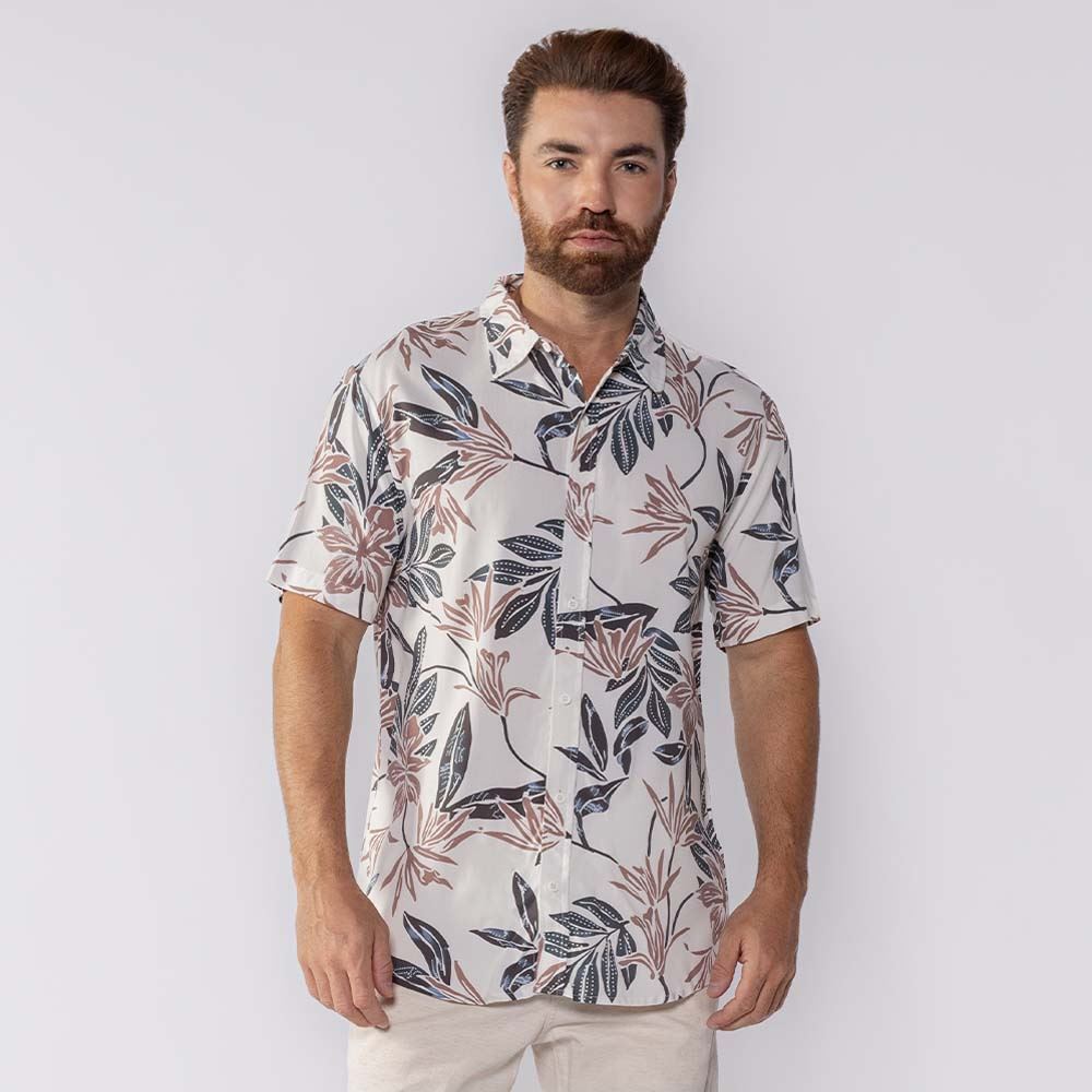 Camisa Masculina De Botão Em Viscose Thing Estampado 3