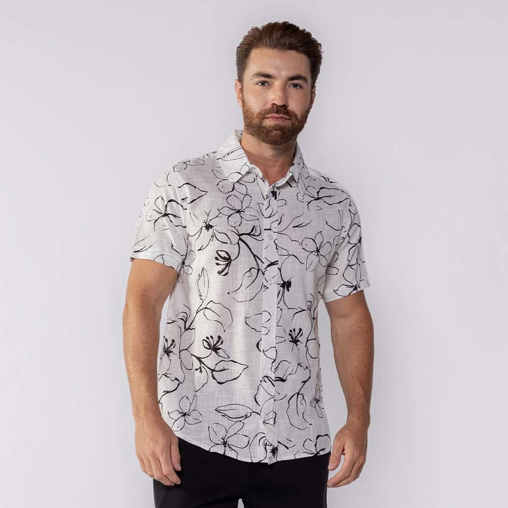 Camisa Masculina De Botão Marc Alain Estampado 1
