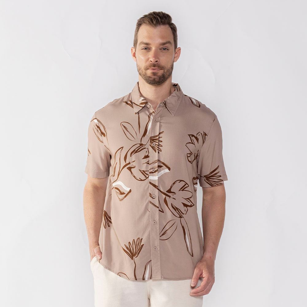 Camisa Masculina De Botão Viscose Thing Estampado 4
