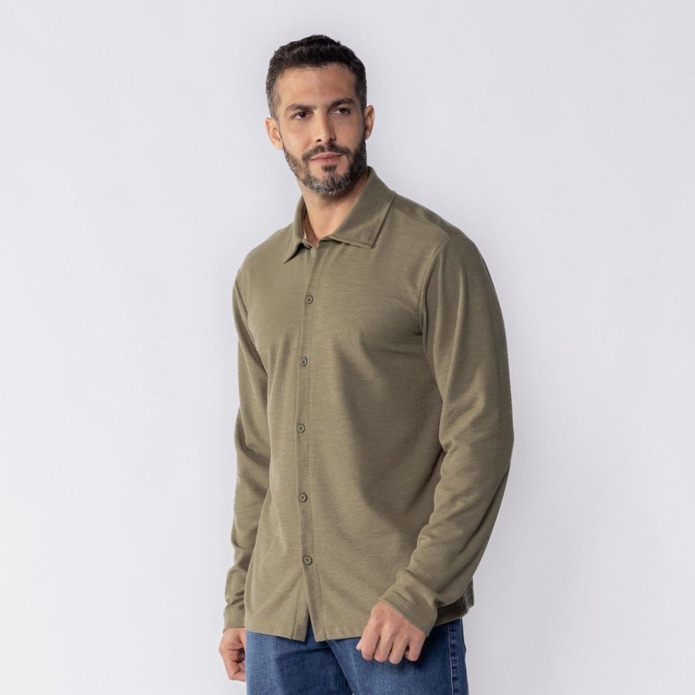 Camisa Masculina De Malha Hector Marc Alain Militar Vd0013
