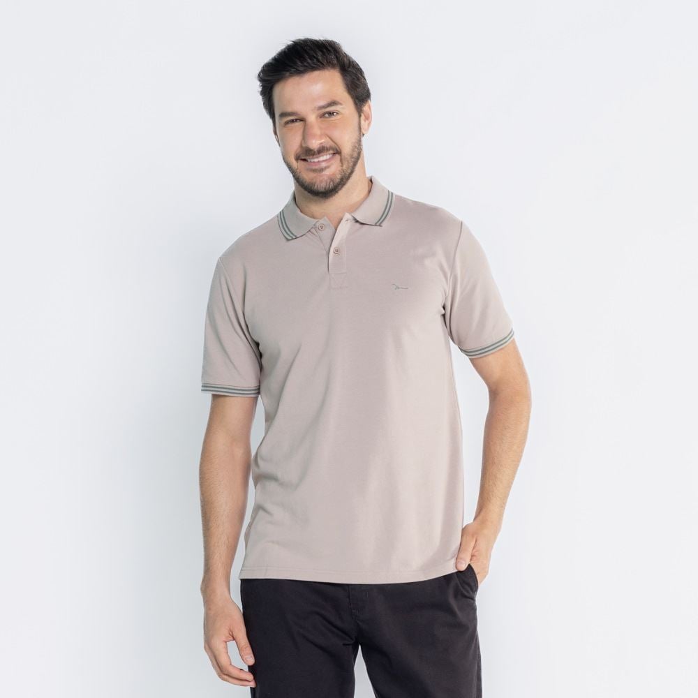 Camisa Polo Piquet Masculina Marc Alain Fendi/Oliva