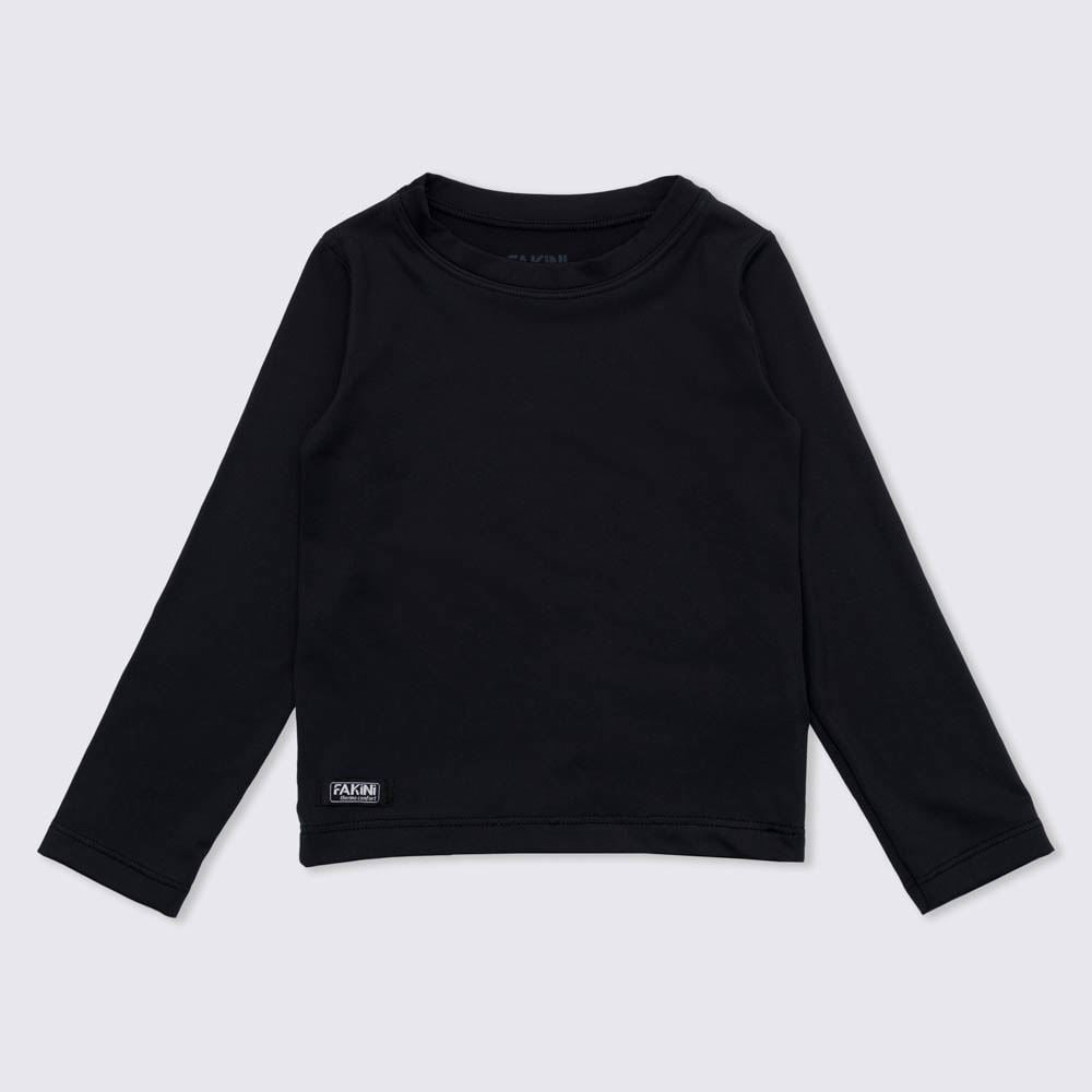 Camiseta 12 a 16 anos Térmica Gola Redonda Fakini Preto