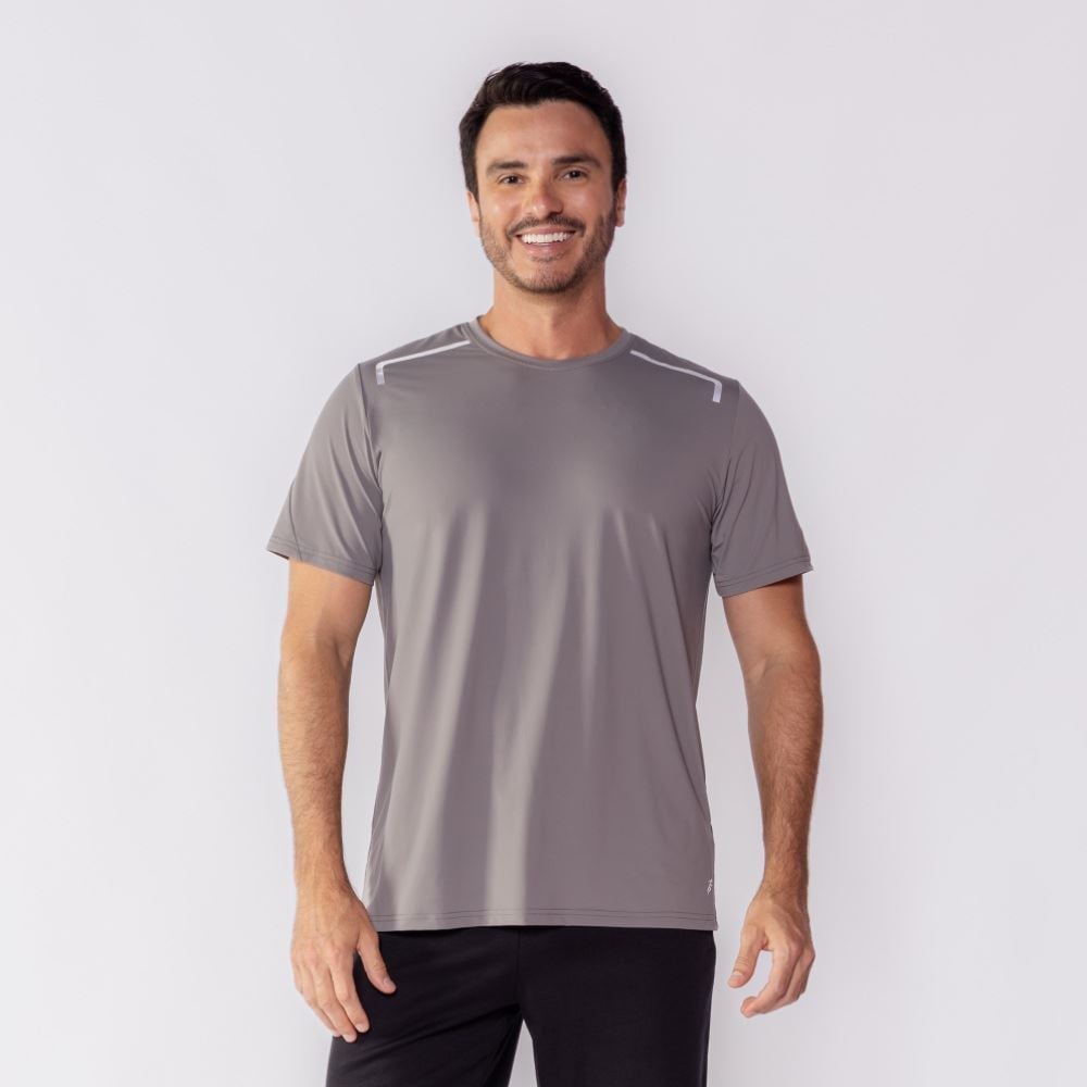 Camiseta Esportiva Masculina Com Refletivo Scream Concreto