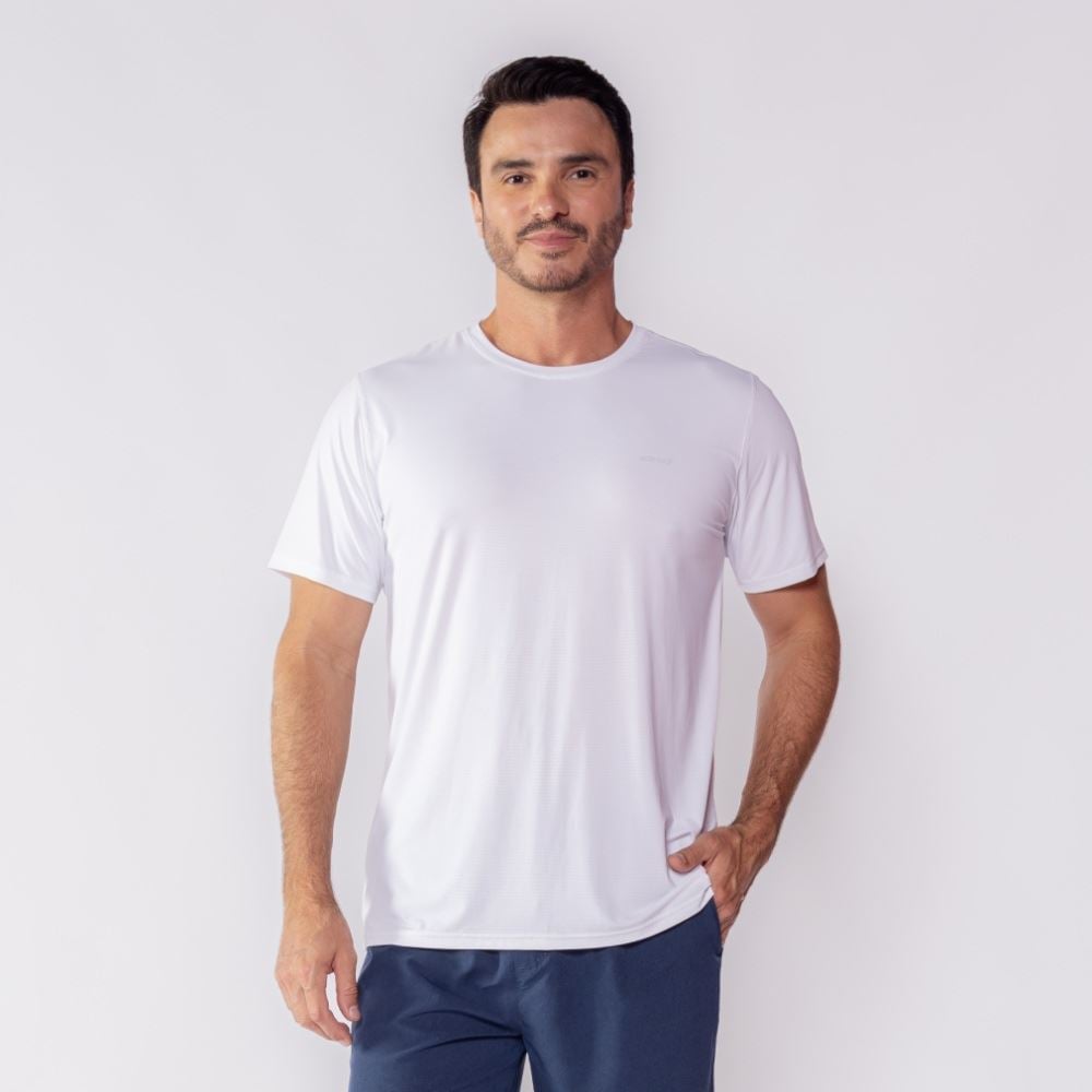 Camiseta Esportiva Masculina Dry Poliamida Scream Branco