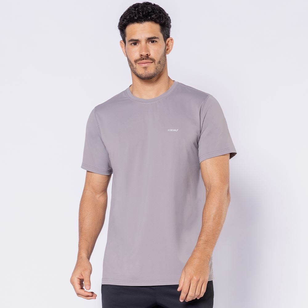 Camiseta Esportiva Masculina Dry Poliamida Scream Platinum