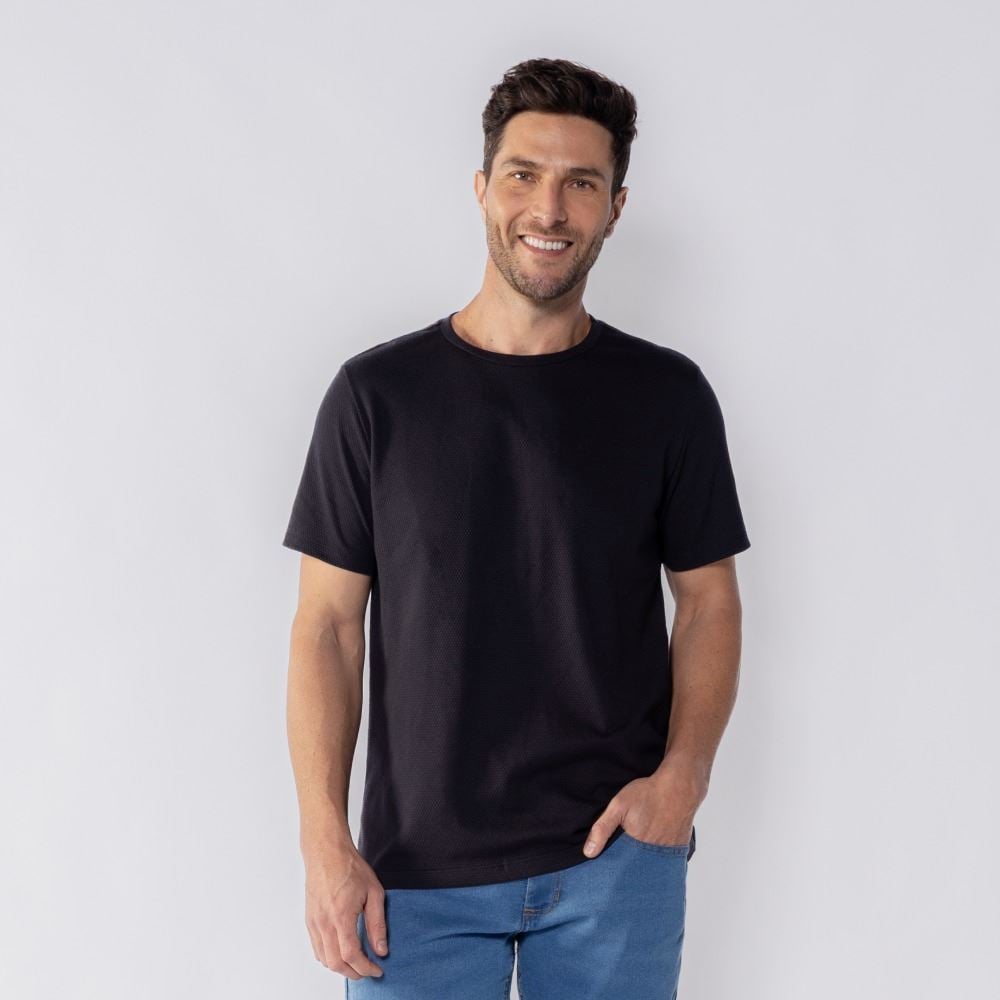 Camiseta Masculina Básica Malha Honey Thing Preto