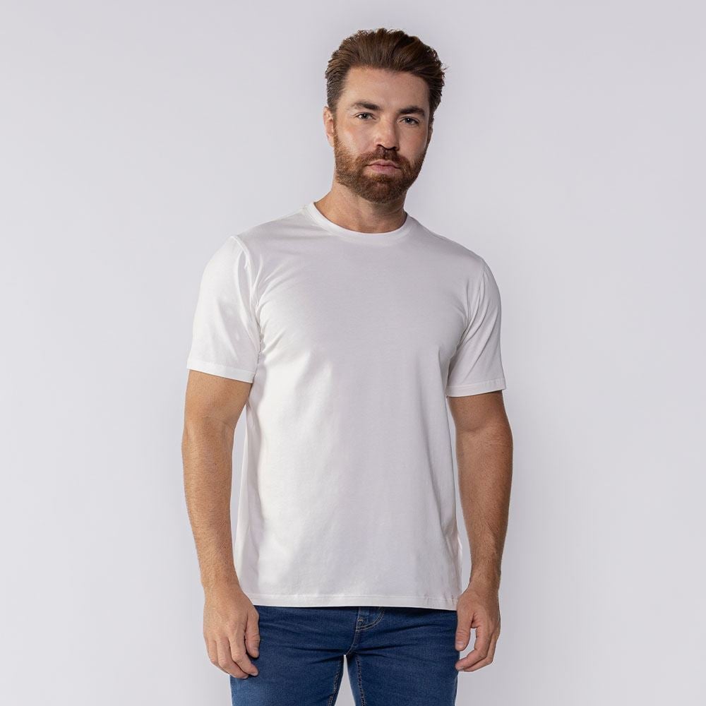 Camiseta Masculina Básica Marc Alain Branco