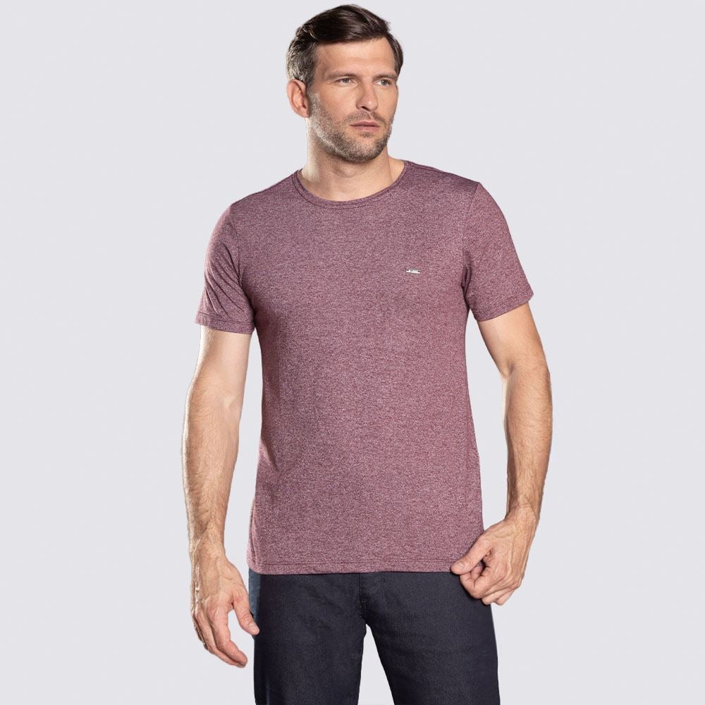 Camiseta Masculina Básica Mouline Marc Alain Vinho